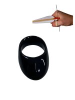 Okçubaba Siyah Polimer Zihgir Yüzük - Geleneksel Okçuluk Başparmak Koruyucu Aksesuarı