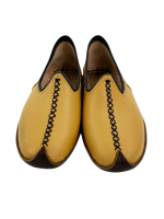 Okçubaba Hardal El Yapımı Yemeni - Hakiki Deri El Yapımı Ayakkabı ve Camış Derisi Taban