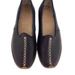 Okçubaba Kahverengi El Yapımı Yemeni - Hakiki Deri Ayakkabı ve Camış Derisi Taban