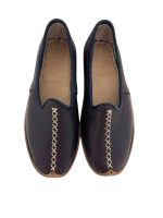 Okçubaba Kahverengi El Yapımı Yemeni - Hakiki Deri Ayakkabı ve Camış Derisi Taban