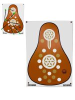 OKCUBABA Vinil Geleneksel Okçuluk Hedef Kağıdı Yüzü 80 115 cm Açık Kahve - Görsel 2