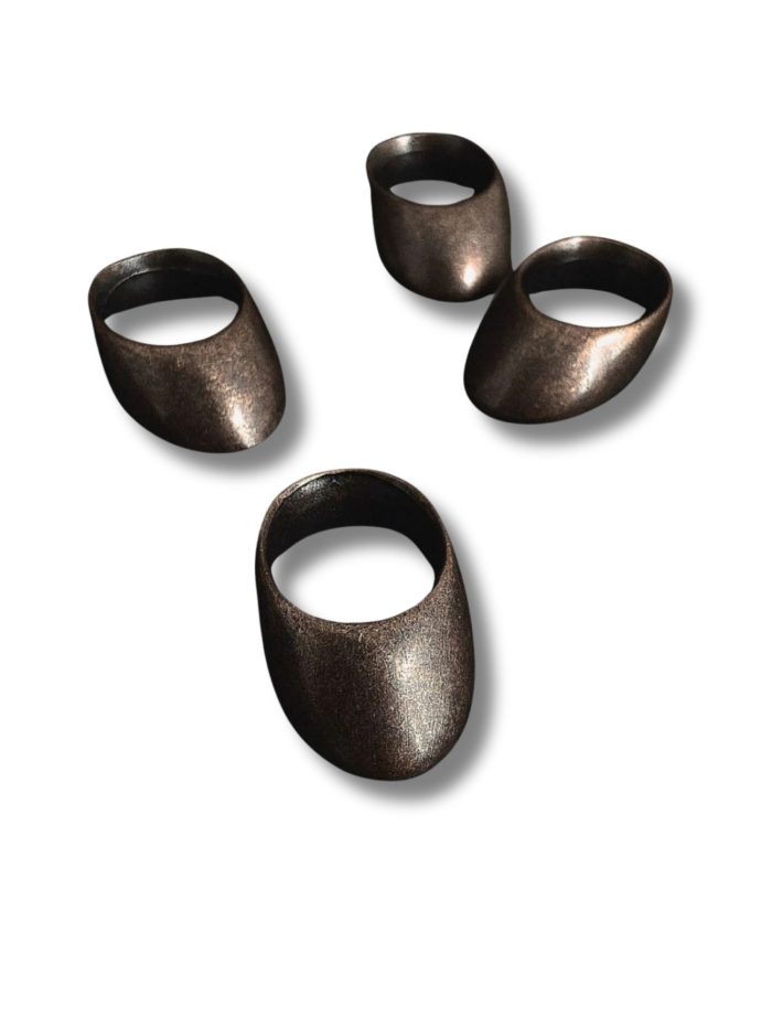 Metal Alaşım Zihgir Bronz Başparmak Okçu Yüzüğü - Görsel 2