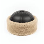 Okçubaba El Yapımı Hakiki Deri Kürklü Siyah Börk - Soğuk Geçirmez Geleneksel Türk Başlığı