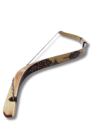 Vav El Yapımı Tezhipli Geleneksel Yay Taba Sarı - Görsel 2