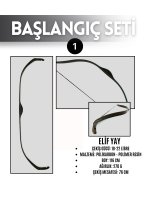 Geleneksel Okçuluk Başlangıç Seti (Elif Yay-3 Ok-Zihgir) - Görsel 2