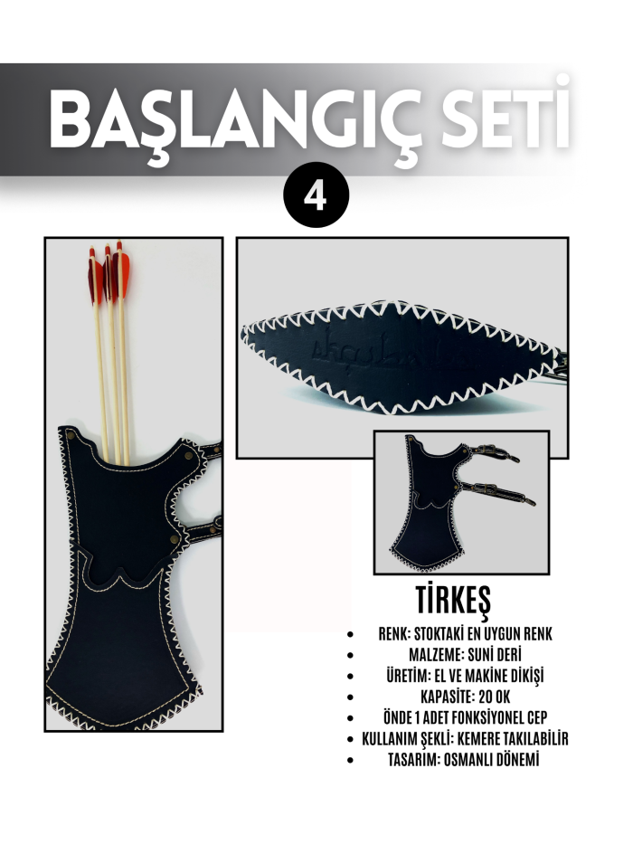 Geleneksel Okçuluk Seti Lamine Vav Set (Vav Yay-3 Ok-Zihgir-Tirkeş) - Görsel 5