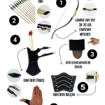 Okçubaba Okçuluk Seti - Lamine Vav Yay 5 Ok Kolçak ve Eldiven Paketi