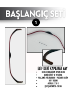 Geleneksel Okçuluk Başlangıç Seti (Elif Yay Kaplamalı-7 Ok-Zihgir-Tirkeş-Kolçak) - Görsel 2
