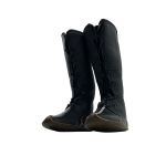 Okçubaba El Yapımı Siyah Okçuluk Deri Çizme - Geleneksel Kemankeş Çizmesi