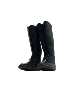 Okçubaba El Yapımı Siyah Okçuluk Deri Çizme - Geleneksel Kemankeş Çizmesi