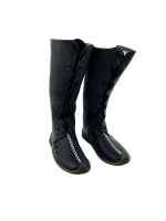 El Yapımı Siyah Hakiki Deri Çizme Geleneksel Okçuluk Deri Çizme - Görsel 2