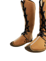 El Yapımı Taba Hakiki Deri Çizme Geleneksel Okçuluk Deri Çizme - Görsel 3